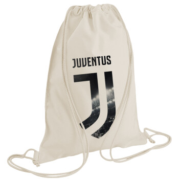 FC Juventus, Τσάντα πλάτης πουγκί GYMBAG natural (28x40cm)