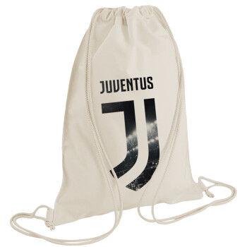 FC Juventus, Backpack bag GYMBAG natural (28x40cm)