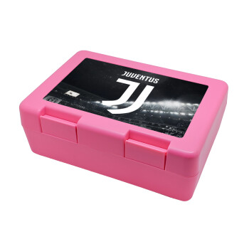 FC Juventus, Παιδικό δοχείο κολατσιού ΡΟΖ 185x128x65mm (BPA free πλαστικό)