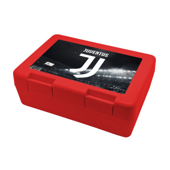 FC Juventus, Παιδικό δοχείο κολατσιού ΚΟΚΚΙΝΟ 185x128x65mm (BPA free πλαστικό)