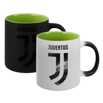 FC Juventus, Κούπα Μαγική εσωτερικό πράσινο, κεραμική 330ml που αλλάζει χρώμα με το ζεστό ρόφημα (1 τεμάχιο)