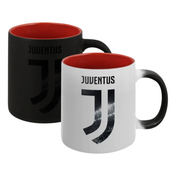 FC Juventus, Κούπα Μαγική εσωτερικό κόκκινο, κεραμική, 330ml που αλλάζει χρώμα με το ζεστό ρόφημα (1 τεμάχιο)