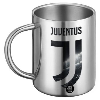 FC Juventus, Ανοξείδωτη Μεταλλική Κούπα 450ml - Διπλού Τοιχώματος