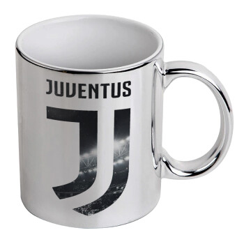 FC Juventus, Mug ceramic, silver mirror, 330ml