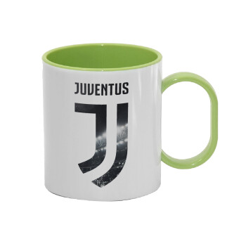 FC Juventus, Κούπα (πλαστική) (BPA-FREE) Polymer Πράσινη για παιδιά, 330ml