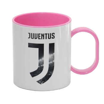 FC Juventus, Κούπα (πλαστική) (BPA-FREE) Polymer Ροζ για παιδιά, 330ml