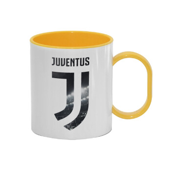 FC Juventus, Κούπα (πλαστική) (BPA-FREE) Polymer Κίτρινη για παιδιά, 330ml