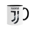 FC Juventus, Κούπα χρωματιστή μαύρη, κεραμική, 330ml