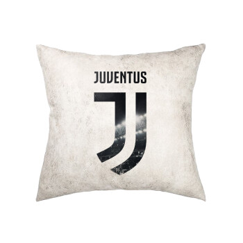 FC Juventus, Μαξιλάρι καναπέ Δερματίνη Γκρι 40x40cm με γέμισμα