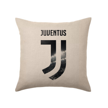 FC Juventus, Μαξιλάρι καναπέ ΛΙΝΟ 40x40cm περιέχεται το  γέμισμα