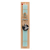 Easter Set, wooden keychain & aromatic flat Easter candle (30cm) (TURQUOISE)