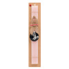 Easter Set, wooden keychain & scented flat Easter candle (30cm) (PINK)