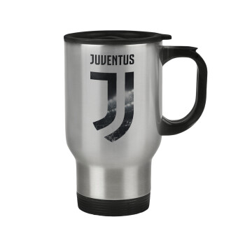 FC Juventus, Κούπα ταξιδιού ανοξείδωτη με καπάκι, διπλού τοιχώματος (θερμό) 450ml