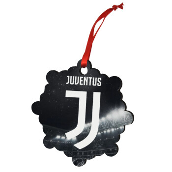 FC Juventus, Χριστουγεννιάτικο στολίδι snowflake ξύλινο 7.5cm