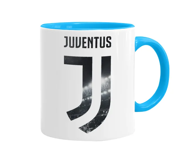 FC Juventus — Κούπα χρωματιστή γαλάζια, κεραμική, 330ml