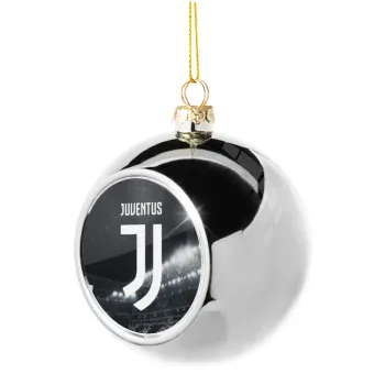 FC Juventus, Silver 8cm Christmas tree ball ornament