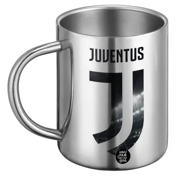 FC Juventus, Ανοξείδωτη Μεταλλική Κούπα 450ml - Διπλού Τοιχώματος