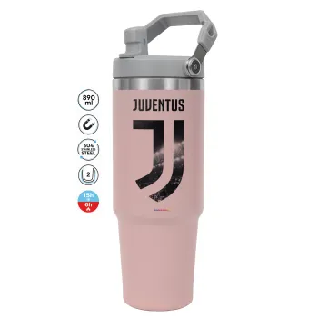 FC Juventus, Pink color, 890ml (30oz) stainless Steel Tumbler with Handle