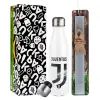Easter candle, metallic white thermos bottle (500ml) & aromatic flat candle (30cm) (GRAY)