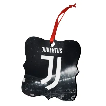FC Juventus, Christmas ornament polygon wooden 7.5cm