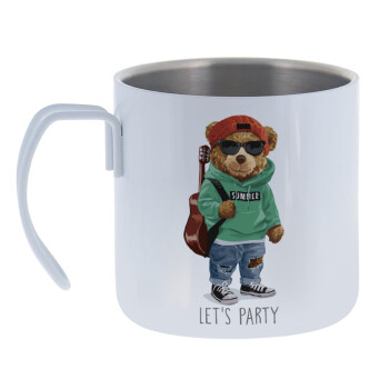 Let's Party Bear, Mug Stainless steel double wall 400ml