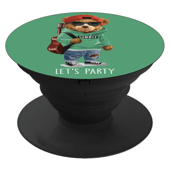 Let's Party Bear, Phone Holders Stand  Black Hand-held Mobile Phone Holder