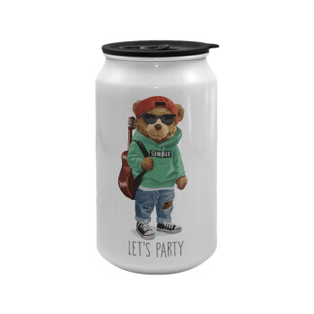 Let's Party Bear, Κούπα ταξιδιού μεταλλική με καπάκι (tin-can) 500ml