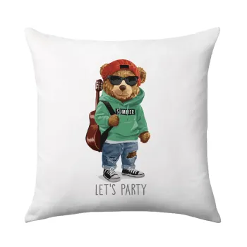 Let's Party Bear, Μαξιλάρι καναπέ 40x40cm περιέχεται το  γέμισμα