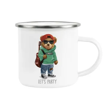 Let's Party Bear, Κούπα Μεταλλική εμαγιέ λευκη 360ml
