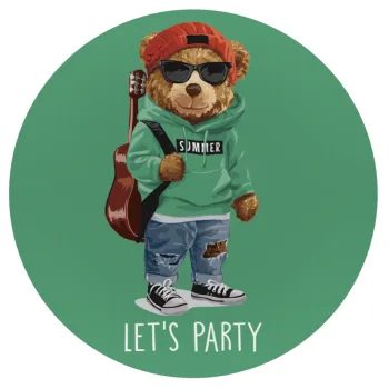Let's Party Bear, Mousepad Στρογγυλό 20cm