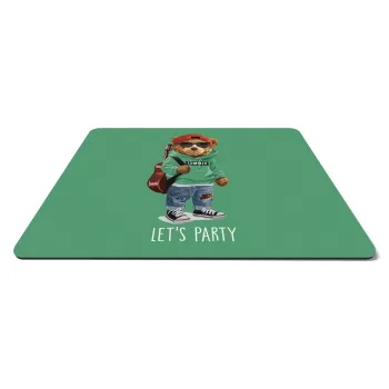Let's Party Bear, Mousepad rect 27x19cm