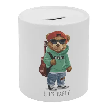 Let's Party Bear, Κουμπαράς πορσελάνης με τάπα