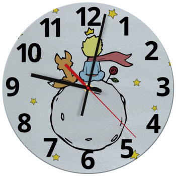 Little prince, Ρολόι τοίχου γυάλινο (30cm)