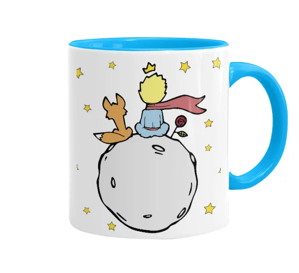 Little prince — Κούπα χρωματιστή γαλάζια, κεραμική, 330ml