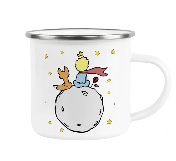 Little prince — Metallic enamel cup white 360ml