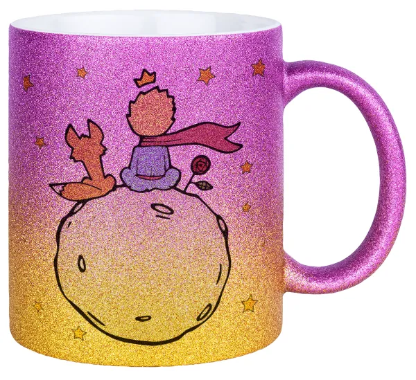 Little prince — Κούπα Χρυσή/Ροζ Glitter, κεραμική, 330ml