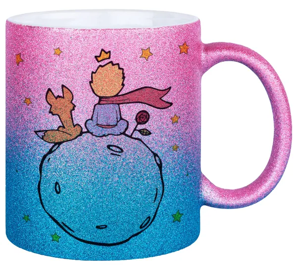 Little prince — Κούπα Χρυσή/Μπλε Glitter, κεραμική, 330ml