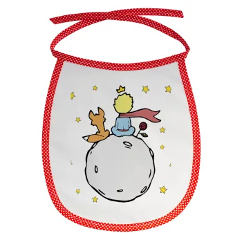 Little prince, Σαλιάρα μωρού αλέκιαστη με κορδόνι Κόκκινη