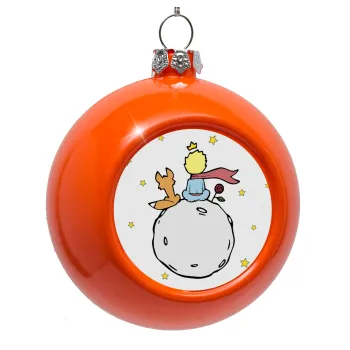 Little prince, Orange Christmas tree ornament bauble 8cm