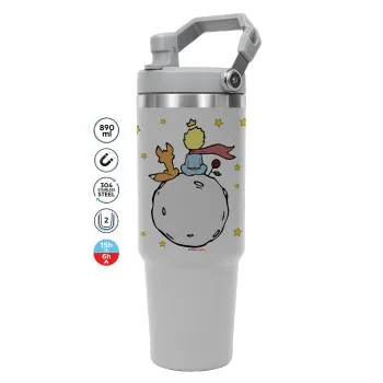 Little prince, ΓΚΡΙ χρώματος Θερμός Ανοξείδωτο 890ml (30oz) με χερούλι