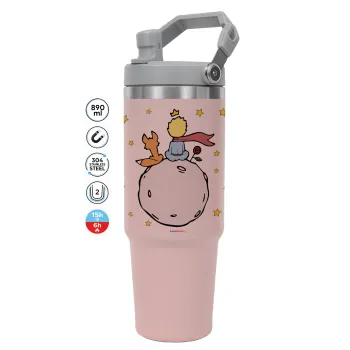 Little prince, ΡΟΖ χρώματος Θερμός Ανοξείδωτο 890ml (30oz) με χερούλι
