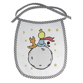 Little prince, Σαλιάρα μωρού αλέκιαστη με κορδόνι Μαύρη