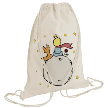 Little prince, Τσάντα πλάτης πουγκί GYMBAG natural (28x40cm)