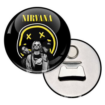 Nirvana, Μαγνητάκι και ανοιχτήρι μπύρας στρογγυλό διάστασης 5,9cm