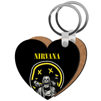 Nirvana, Μπρελόκ Ξύλινο καρδιά MDF