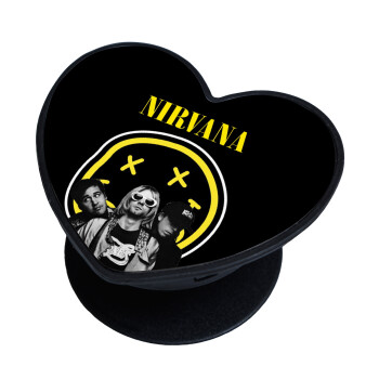 Nirvana, Phone Holders Stand  καρδιά Μαύρο Βάση Στήριξης Κινητού στο Χέρι