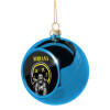 Blue Christmas tree ball ornament 8cm
