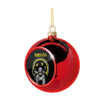 Nirvana, Χριστουγεννιάτικη μπάλα δένδρου Κόκκινη 8cm