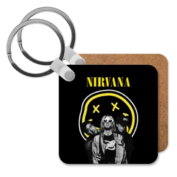 Nirvana, Μπρελόκ Ξύλινο τετράγωνο MDF