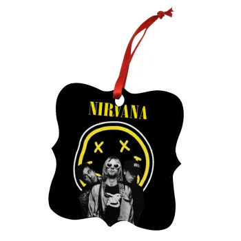 Nirvana, Christmas ornament polygon wooden 7.5cm